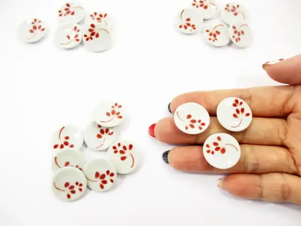 10x20mm Red Paint Plate Dish Dollhouse Miniature Ceramic Kitchenware 13207 - Image 5