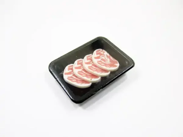 Dollhouse Miniature Food Slice Raw Steak Pork Meat Supermarket Food Pack 16717 - Image 3