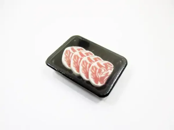 Dollhouse Miniature Food Slice Raw Steak Pork Meat Supermarket Food Pack 16717 - Image 4