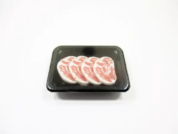 Dollhouse Miniature Food Slice Raw Steak Pork Meat Supermarket Food Pack 16717 - Image 5