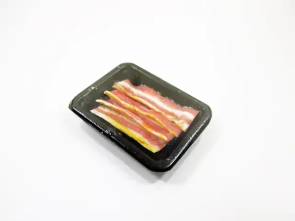 Dollhouse Miniature Food Raw Bacon Meat Supermarket Food Pack Tray 16719 - Image 4