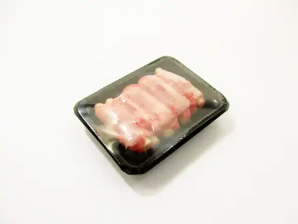 Dollhouse Miniature Food Raw Pork Ribs Meat Supermarket Food Pack Tray 16720 - Image 4