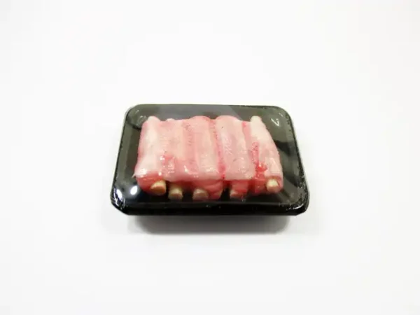Dollhouse Miniature Food Raw Pork Ribs Meat Supermarket Food Pack Tray 16720 - Image 5