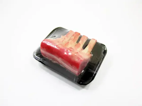 Dollhouse Miniature Food Raw Ribs Pork Meat Supermarket Food Pack Tray 16721 - Image 3