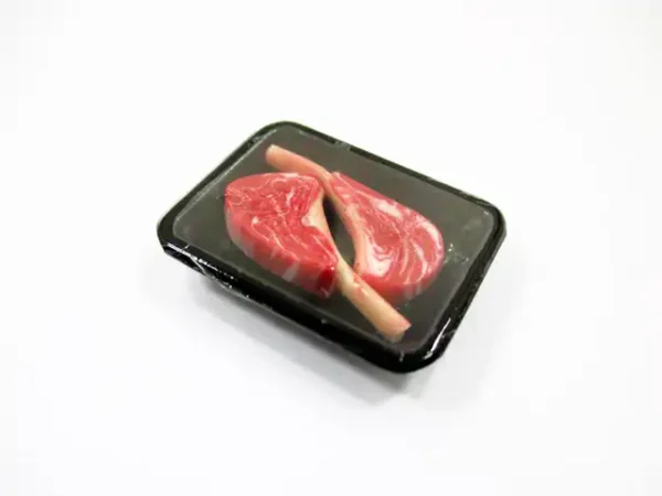 Dollhouse Miniature Food 5 Raw Steak Beef Meat Supermarket Food Pack 16722 - Image 4