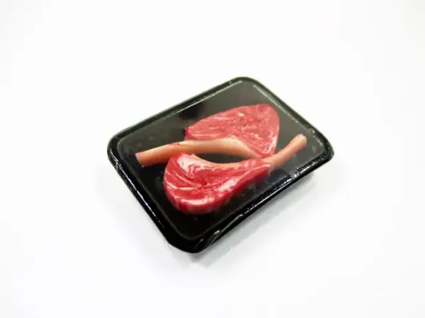 Dollhouse Miniature Food Tomahawk Raw Steak Beef Meat Supermarket Pack 16724 - Image 2