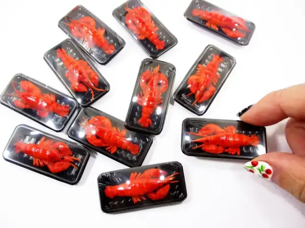 Dollhouse Miniature Food 2 Lobster Raw Tomahawk Meat Tray Supermarket Pack 16733 - Image 7