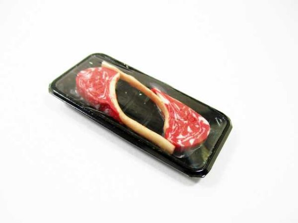 Dollhouse Miniature Food Raw Tomahawk Meat Tray Supermarket Pack 16734