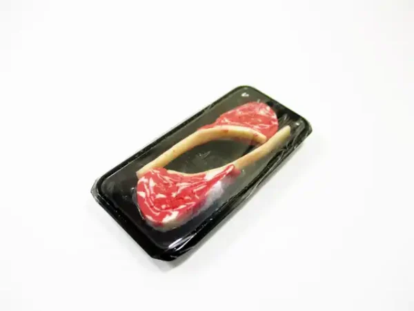 Dollhouse Miniature Food Raw Tomahawk Meat Tray Supermarket Pack 16734 - Image 2