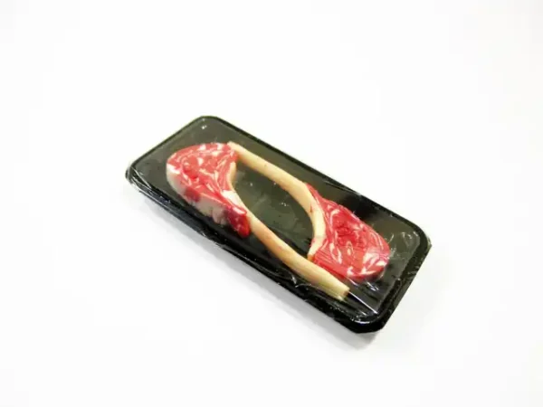 Dollhouse Miniature Food Raw Tomahawk Meat Tray Supermarket Pack 16734 - Image 3