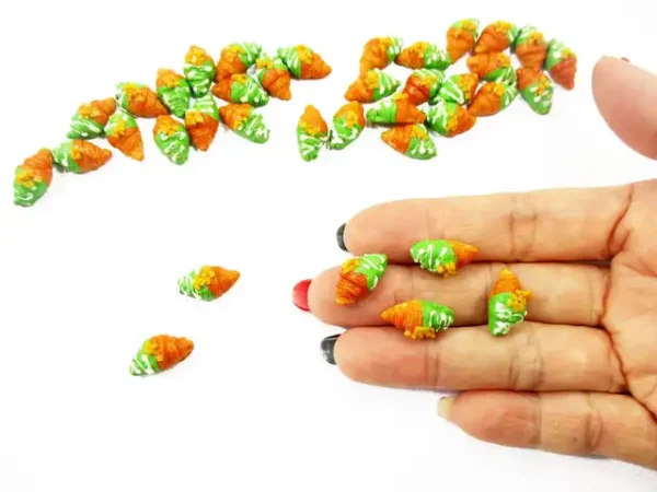 Dollhouse Food Lot 6 Matcha Croissant 1:12 Miniature Green Tea Croissant 17028 - Image 5