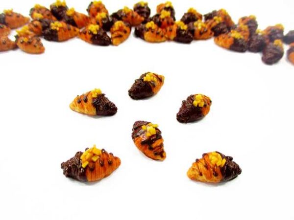 Dollhouse Food Lot 6 Chocolate Croissant 1:12 Miniature Bakery Bread 17029