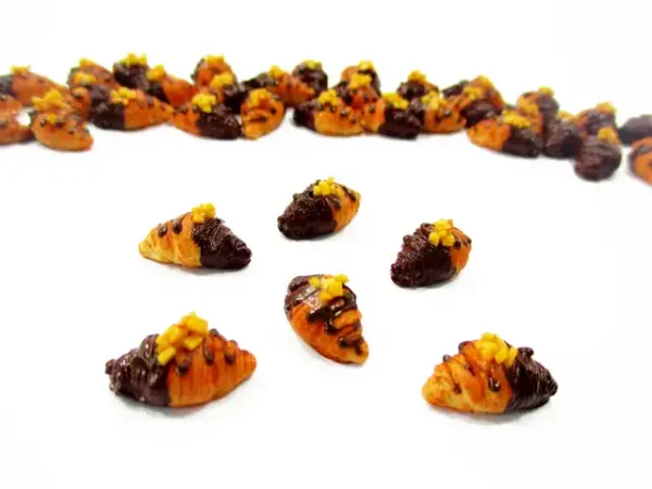 Dollhouse Food Lot 6 Chocolate Croissant 1:12 Miniature Bakery Bread 17029 - Image 2