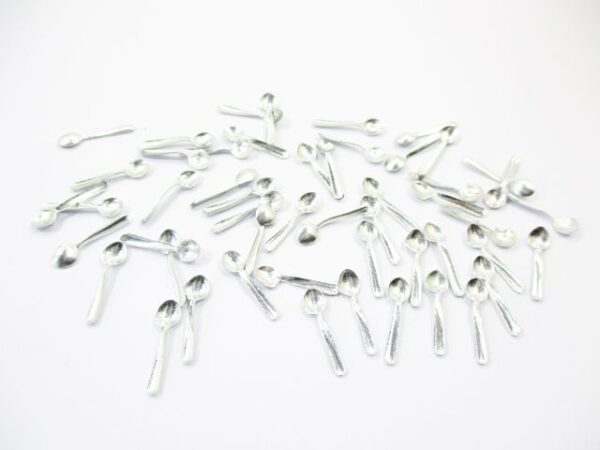 #S Tin Spoons Table Kitchenware Dolls House Miniature Accessory Supply