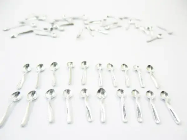 #S Tin Spoons Table Kitchenware Dolls House Miniature Accessory Supply - Image 4