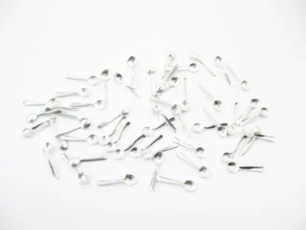 #S Tin Spoons Table Kitchenware Dolls House Miniature Accessory Supply - Image 5