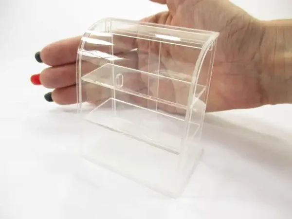 Small Empty Clear Acrylic Table Top Display Shop Dollhouse Miniatures 9971 - Image 2