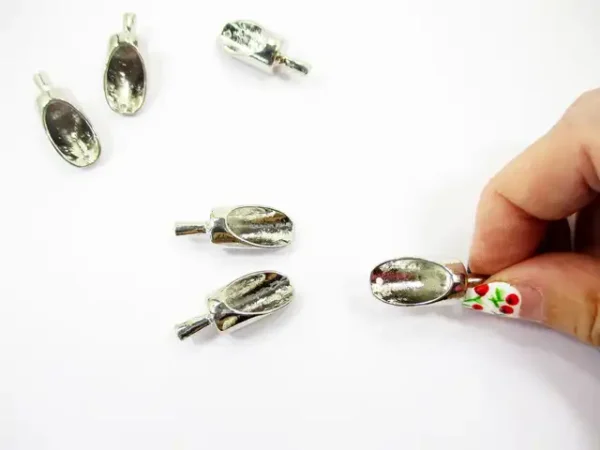 Dollhouse Miniature Accessories Tool Shovel 3 Metal Silver Ice Scoop 10925 - Image 5