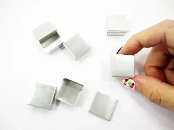 Set of Boxes of Cookie/Candy Tins Square Dollhouse Miniature Supply - Image 5