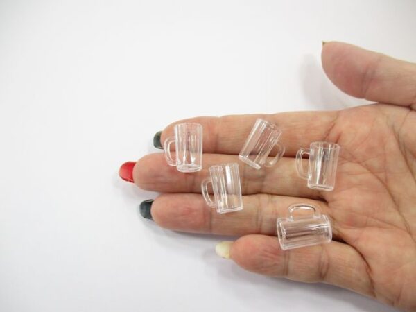 Dollhouse Miniatures 5 Beer Cup Acrylic Beverage Supply Accessories Mug 12453