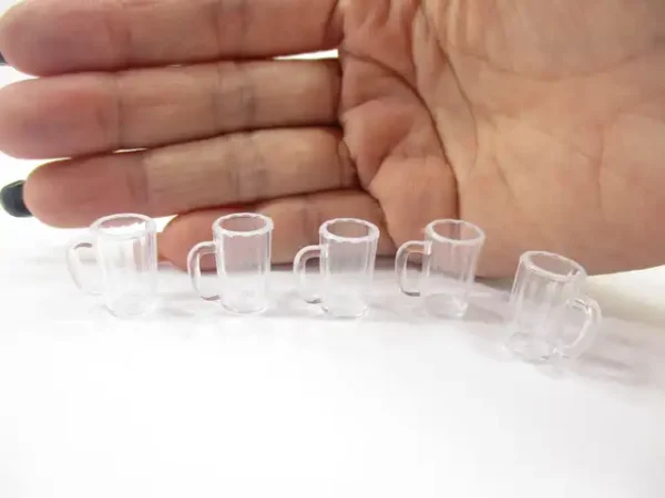 Dollhouse Miniatures 5 Beer Cup Acrylic Beverage Supply Accessories Mug 12453 - Image 5