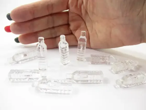 Set 10 Water Square Bottle Dollhouse Miniature Beverage Accessories Supply 13093 - Image 4