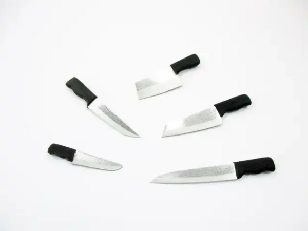 5 Assorted Meat Fruit Cleaver Knife Dollhouse Miniatures Kitchen Cooking 14309 - Image 2