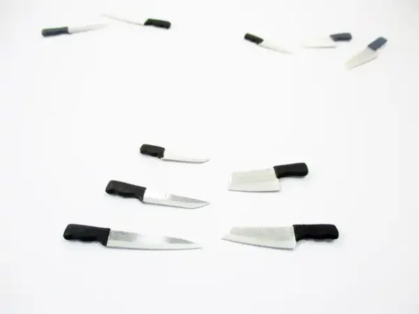 5 Assorted Meat Fruit Cleaver Knife Dollhouse Miniatures Kitchen Cooking 14309 - Image 3