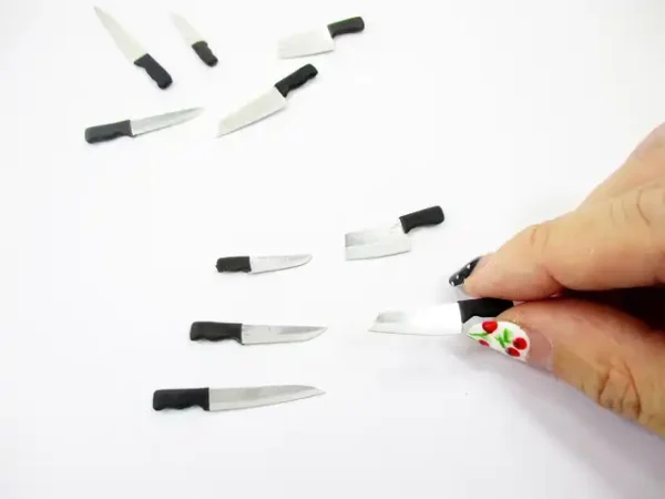 5 Assorted Meat Fruit Cleaver Knife Dollhouse Miniatures Kitchen Cooking 14309 - Image 4