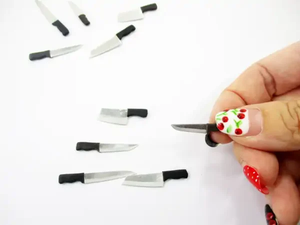 5 Assorted Meat Fruit Cleaver Knife Dollhouse Miniatures Kitchen Cooking 14309 - Image 6