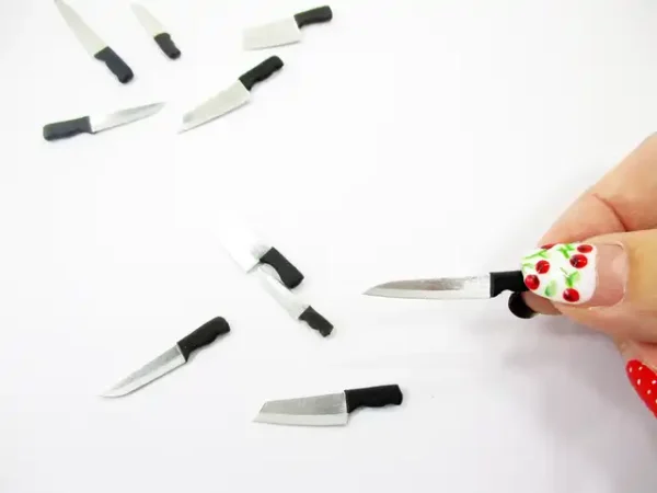 5 Assorted Meat Fruit Cleaver Knife Dollhouse Miniatures Kitchen Cooking 14309 - Image 8
