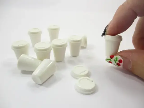 Dollhouse Miniatures Accessories Acrylic Hot Coffee Cup Beverage Supply - Image 4