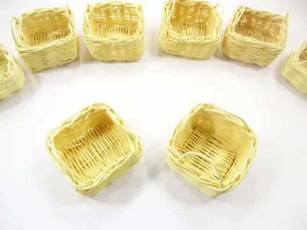 Dollhouse Miniature Wholesale Wicker Baskets Tray Accessories Size S - Image 3