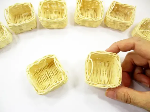 Dollhouse Miniature Wholesale Wicker Baskets Tray Accessories Size S - Image 5