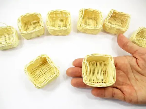 Dollhouse Miniature Wholesale Wicker Baskets Tray Accessories Size S - Image 6