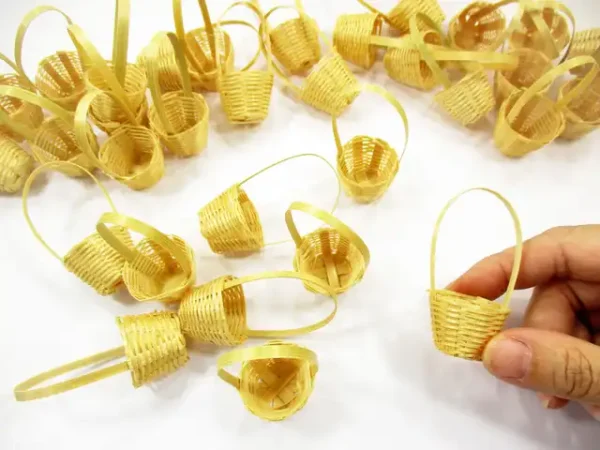 Wholesale Wicker Holder Basket Fruit Vegetable Dollhouse Miniature