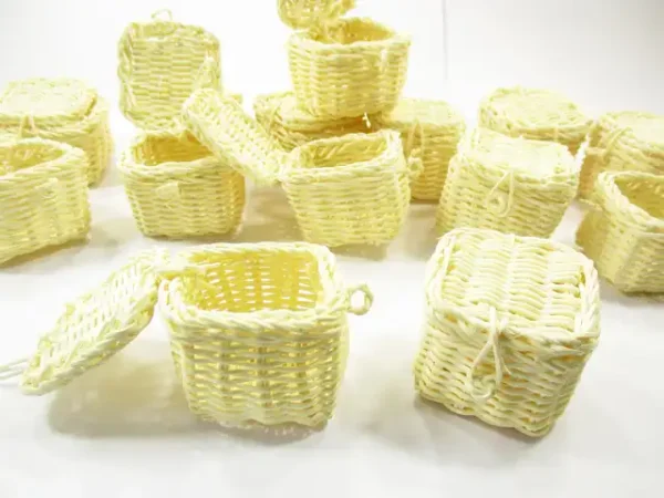 Wholesale Picnic Wicker Baskets Dollhouse Miniatures Handmade Supply - Image 2