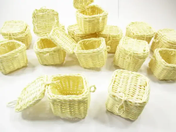 Wholesale Picnic Wicker Baskets Dollhouse Miniatures Handmade Supply - Image 3