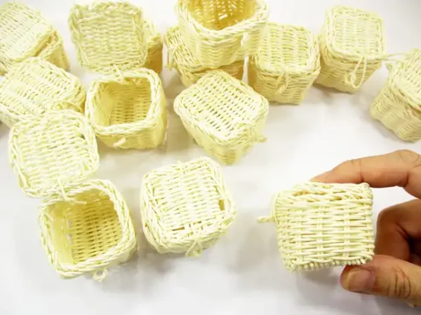 Wholesale Picnic Wicker Baskets Dollhouse Miniatures Handmade Supply - Image 5