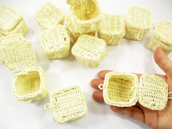 Wholesale Picnic Wicker Baskets Dollhouse Miniatures Handmade Supply - Image 6