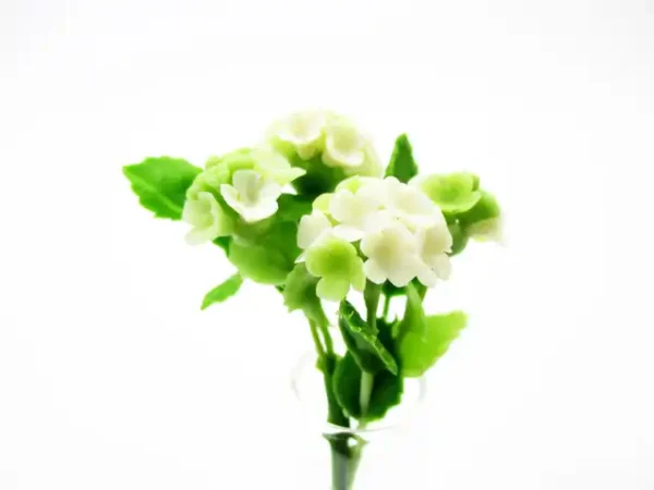 2 Bunch Dollhouse Pink Hydrangea Clay Flower 1:12 Miniature Fairy Garden - Image 9