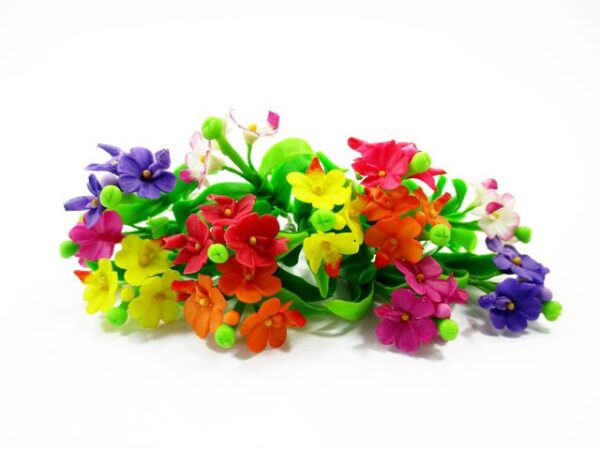 1:12 Miniature Vanda Orchid 2 Bunch Clay Flower Fairy Garden Dollhouse
