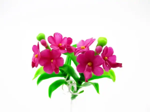 1:12 Miniature Vanda Orchid 2 Bunch Clay Flower Fairy Garden Dollhouse - Image 6
