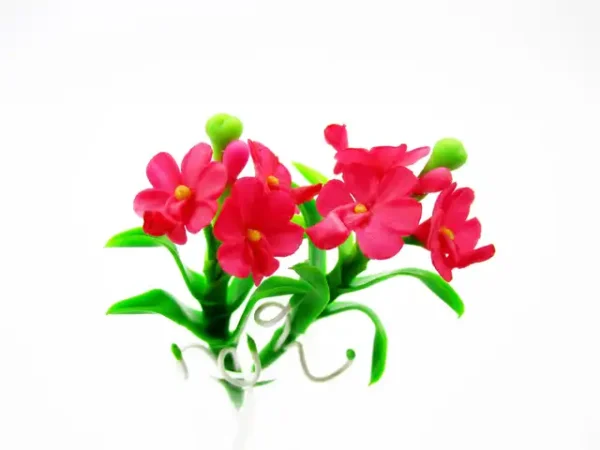 1:12 Miniature Vanda Orchid 2 Bunch Clay Flower Fairy Garden Dollhouse - Image 7