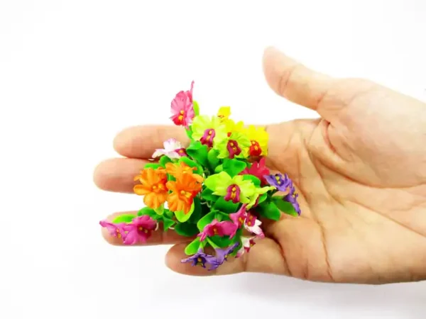 2 Bunch Miniature Orchid Clay Flower Dollhouse Handmade 1:12 Fairy Garden - Image 4