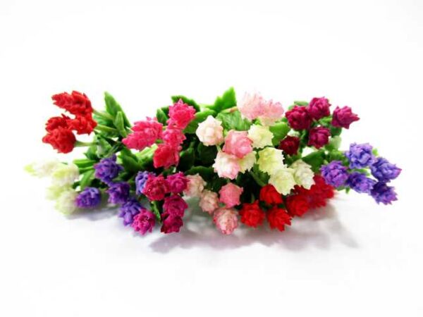 1:12 Miniature Globe Amaranth 2 Bunch Clay Flower Fairy Garden Dollhouse