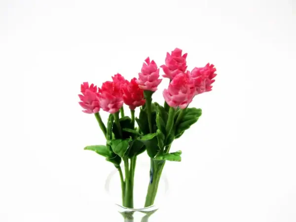 1:12 Miniature Globe Amaranth 2 Bunch Clay Flower Fairy Garden Dollhouse - Image 5