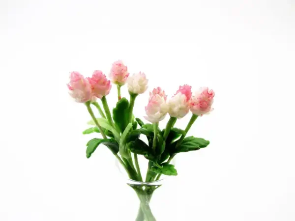 1:12 Miniature Globe Amaranth 2 Bunch Clay Flower Fairy Garden Dollhouse - Image 7