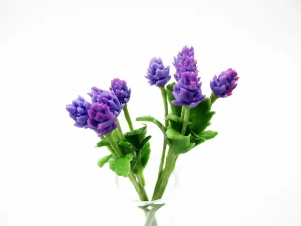 1:12 Miniature Globe Amaranth 2 Bunch Clay Flower Fairy Garden Dollhouse - Image 9