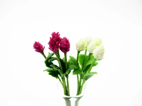 1:12 Miniature Globe Amaranth 2 Bunch Clay Flower Fairy Garden Dollhouse - Image 12